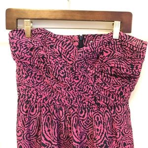 Shosanna strapless patterned dress